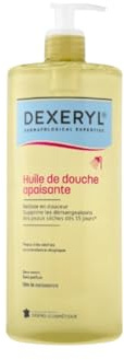 DEXERYL - Huile de Douche Apaisante - Nettoie & Relipide la Peau dès la naissance - Préserve la Barrière Cutanée - Peaux Très Sèches ou à Tendance Atopique - Sans Savon, Sans Parfum - 1L