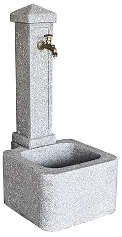 Dehner Gartenbrunnen Graz, ca. 110 x 60 x 50 cm, Granit, grau