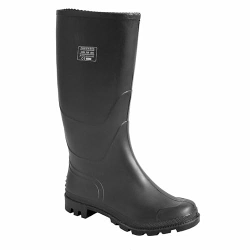 Portwest FW90 Bottes Wellington Imperméables En PVC Pour Hommes Noir, 44