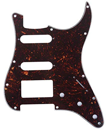 Musiclily Pro 11 Löcher HSS Strat Pickguard Gitarren Schlagbrett für American Modern Style Stratocaster E-Gitarre,4 lagig Tortoise Shell