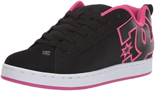 DC Shoes Damen Court Graffik Schuh, Black/PINK Stencil, 38 EU