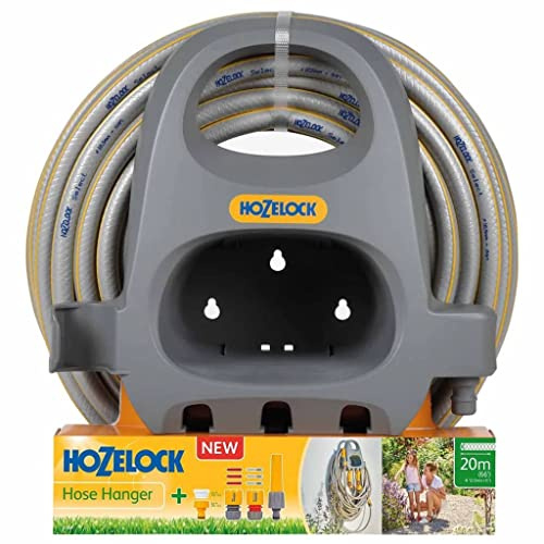 Hozelock Hose Hanger With 20m Hose & Fitting Set - 2364 0000