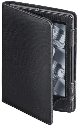 Hama eBook-Case Arezzo für Kindle (Schutz Hülle für Kindle WiFi/Paperwhite und Kobo Touch/Glo zum klappen, Schutzhülle aufklappbar) schwarz, Für Displaygröße: 15.24 cm (6'')