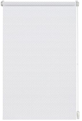 GARDINIA Rollo Shaun zum Kleben und Klemmen, Tageslicht-Rollo, Blickdicht und lichtdurchlässig, Alle Montage-Teile inklusive, Weiß, 75 x 160 cm