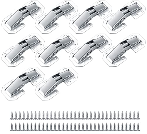 10 Pezzi Cerniere per Ante 90 Gradi Con Viti, per Mobili, Porte Armadi Cucina e Mobile da Bagno