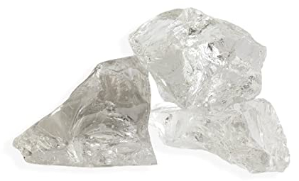 Gabionenstein Gartendekoration Glasbrocken, Glassteine Farben, 10-20cm,20kg… (Weiß)