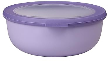 Mepal Multi Bowl Cirqula Round - Mikrowellen Geschir - Geeignet als Luftdichte Aufbewahrungsbox für den Kühlschrank, Mikrowellengeschirr & als Frischhaltedosen - 1250 ml - Vivid lilac