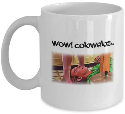 Drop Dead Fred - Wow! Cobwebs. Funny Gift Slogan Mug SK540