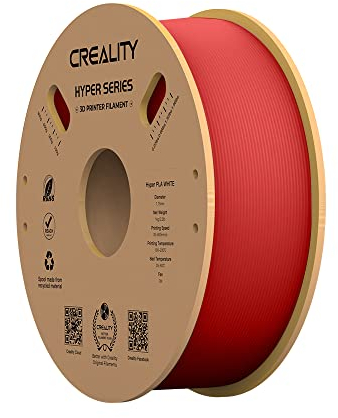 Creality Hyper PLA Filament für 3D Drucker, 1,75mm 3D Druck Filament Rot, Maßgenauigkeit +/- 0,03 mm, Passend für die Meisten FDM 3D Drucker