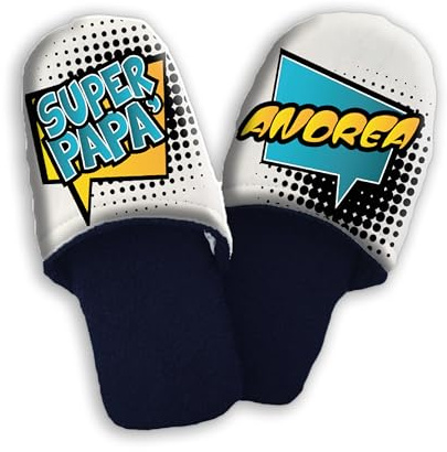Pantofole Ciabatte in Spugna Personalizzate con Foto 36 37 38 39 40 41 42 43 44 45 Idea Regalo Festa del papà Uomo Compleanno per Lui Natale ''Comics Dad'' con Nome