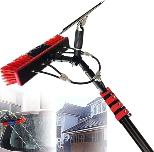 3.6-12M Wash Spazzolone Kit Spazzola Vetri,Spazzola Telescopica Alimentata ad Acqua per Pulizia Pannelli Fotovoltaici Solari,Kit di Pulizia Telescopico per i Finestrini Camion ( Size : 36FT/11M )