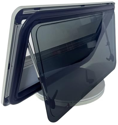 600x600mm Wohnwagen Fenster Wohnmobil Fenster - Ausstellfenster Camper | Wohnmobilfenster Externes Push Fenster mit Integriertem Rollo und Fliegengitter für Alle Arten von Fahrzeugen