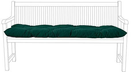 Gardenista Bankauflage 110x45x5 cm Sitzkissen Outdoor & Indoor, Bankpolster,Bankauflage Stuhlkissen Wasserabweisende rutschfeste Bankkissen Polsterauflage Auflage für Gartenbank (Grün)