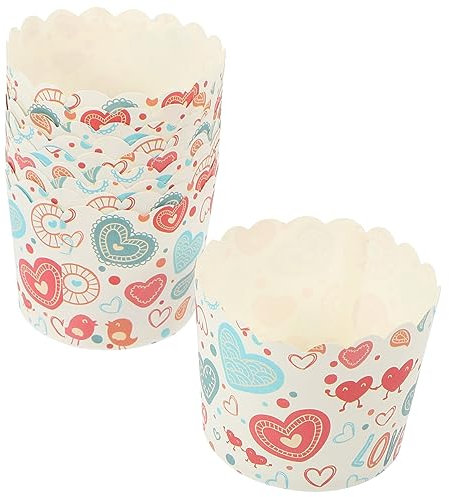 OKUMEYR 100pezzi Pirottini Per Muffin Di Pirottini Per Cupcake Decorativi Per Feste e Compleanni Pratici e Non Si Deformano Durante La Cottura