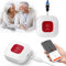 Ainiv WiFi Smart SOS Allarme Pulsante di Emergenza, Lsante di Emergenza per Anziani Pulsante, Ricevitore Portatile, Allarme Sicurezza Cercapersone, Sistema Assistenza per Anziani, Ricarica USB