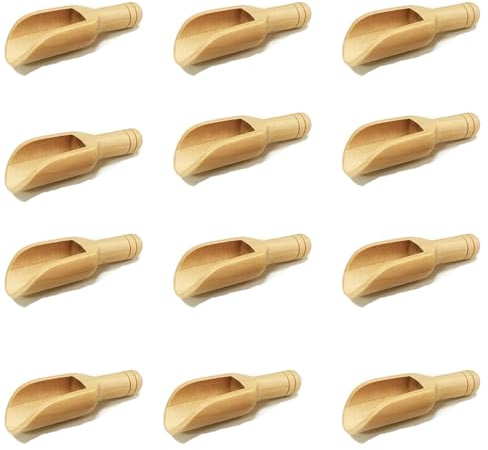 KYUQY Mini cucchiai in legno, cucchiaino da tè, detersivo in polvere, cucchiaio per caramelle in legno, cucchiaini piccoli per sale da bagno, piccoli cucchiai per spezie per scrub allo zucchero