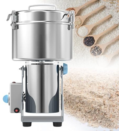 pealiritansemen Electric Pepper Grinder, Home/Commercial Spice Grain Mill, Pure Copper Wire Motor, Support 180° Swing Grinding, Stainless Steel Coffee Bean Grinding Miller, 2500 g Capacity