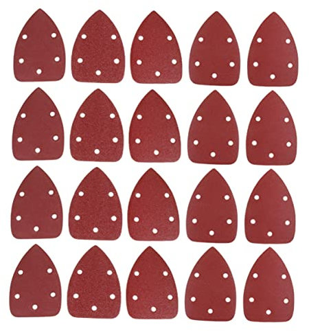 TIDTALEO 50stücke Dreieckige Schleifpapier Mit Löchern Selbstklebendes Flocking Schleifpapier Für Polierarbeiten Je Und Langlebig Für Möbel Und