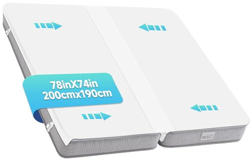 Liebesbrücken - Relleno de grietas para colchones de 200 x 190 cm, con protector de colchón, con correa tensora, soporte para colchones para parejas y familias