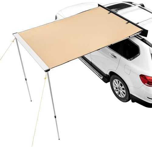 Toldo Caravana,Toldo Furgoneta Camper Toldo retráctil for vehículo, toldo Lateral for Coche, toldo for Coche con Bolsa de Almacenamiento Impermeable, Apto for camión, SUV, Furgoneta(6.6x8.2ft)