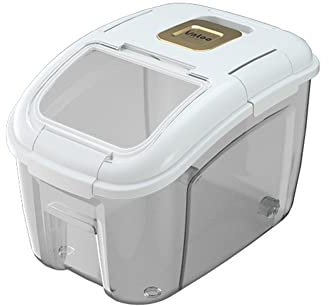 Glayent Contenedor de cocina de 5 kg, cubo resistente a los insectos, caja de arroz a prueba de humedad, cereales, vidrio sellado, hogar, almacenamiento para mascotas, perros, caja de comida para