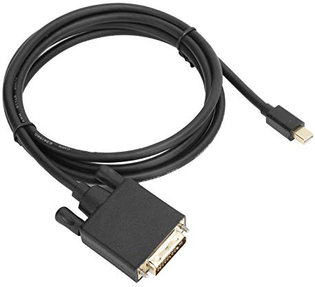 Tomantery Adattatore Cavo Mini a DVI Ad Alta Risoluzione 1080P 4K per Giochi Desktop Estesi Custodia in ABS Nera (1,8 metri)