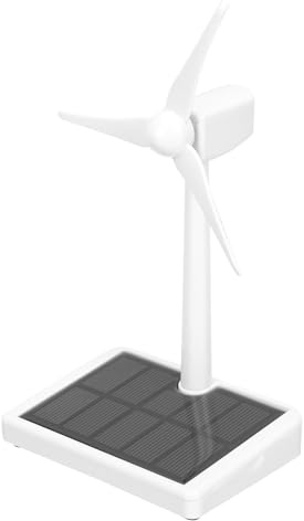 Kisangel DIY Solar Windmill Model for, Educational Science Experiment Kit Plastic Solar Panel, Creative Stem Learning Windmill for Home and School