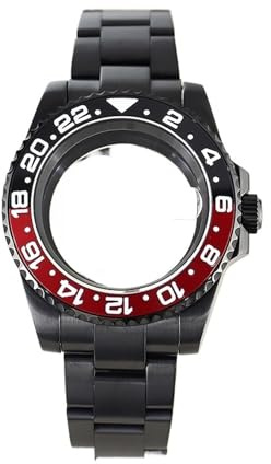 1st 40mm 20ATM klockfodral Rem Safirglas for ETA2824 rörelse SUB GMT(NO.1)