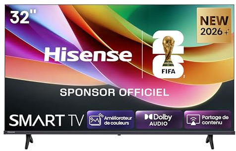 Hisense 32A4S - HD Smart TV 32 Pulgadas, Natural Colour Enhancer, Dolby Audio, Share to TV, Reducción de Ruido, Modo Juego, Airplay, Smart Home Ready