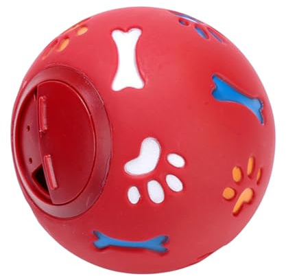 Toyvian Bola de Escape para Perros Aberturas para Liberación de Agua y Atracción de Olor, Juguete Educativo de TPR para Entrenamiento y Diversión de Mascotas