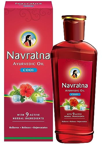 Himani Navratna Kräuterkühlendes Öl, Verjüngendes, Entspannendes Massageöl mit 9 Wirkstoffen, 300 ml