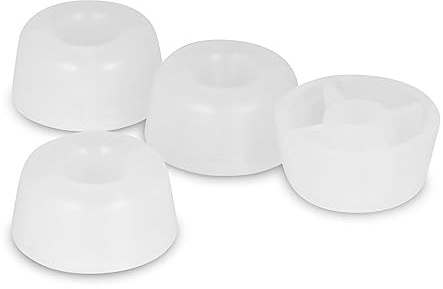 GLEITGUT 4 Stück Gerätefüße 20 mm Schwingungsdämpfer zum Schrauben transparent 10 mm hoch Vibrationsdämpfer