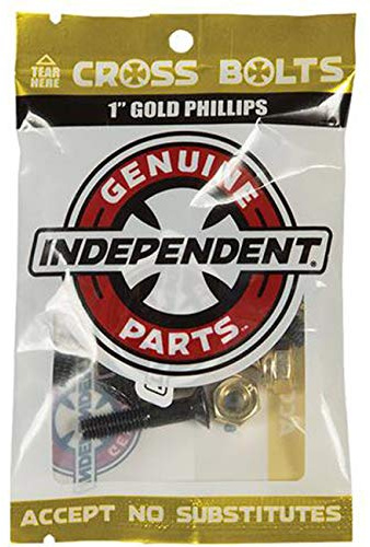 Genuine Parts Phillips Hardware 1 in Black/Gold Pack - Independent Skate Hardware