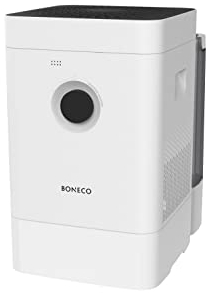 BONECO 3in1 Hybrid Luftbefeuchter & Luftreiniger H400 I 12L Wassertank I für Räume bis 60 m² I 6 Leistungsstufen I App-Steuerung I sehr leise mit 25dB I AUTO-Modus I inkl. HEPA-Filter (weiß)