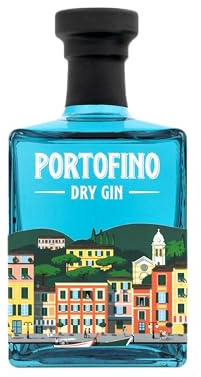 Portofino Italian Dry Gin 50cl | 43% ABV Mediterranean Botanical Gin with Lemon, Lavender & Rosemary | Premium White Spirit | Perfect with Tonic Water | Luxury Gift