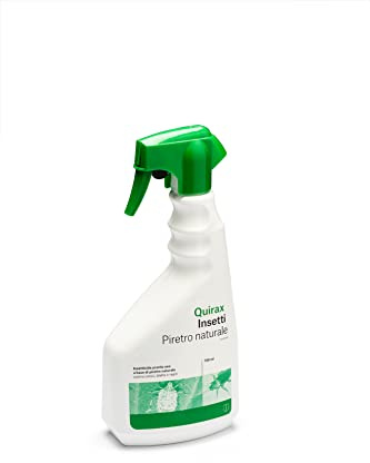 Quirax - Insetti Piretro Naturale, Insetticida, Microincapsulato Pronto all'Uso, Effetto Repellente, Insetti Volanti e Striscianti come zanzare, scarafaggi e formiche, per Tutti gli Ambienti, 750 ml