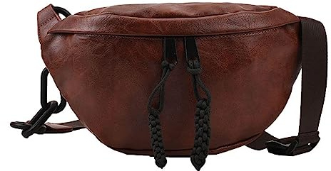 Bauchtasche Weiches Leder Hüfttasche Damen Bauchtasche Schultergürtel Geldbörse Taschen Crossbody Brusttaschen, coffee