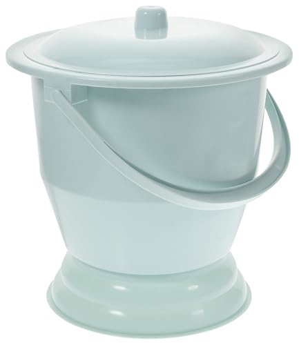 ORFOFE Escupidera de Plástico Pp con Tapa, Cubo para Orinar Portátil para Mayores, Resistente a Manchas y Multifuncional, Adecuado para Uso Doméstico y Nocturno