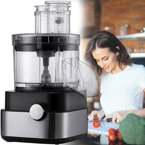 WYRMB Hachoir à Fruits et légumes électrique 600 W, Viande hachée/en dés/râpée/tranchée, Multifonction 4 en 1, Hachoir à Fruits et légumes, spiraliseur pour oignons,