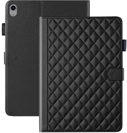 Vaitasy Coque pour iPad Mini 7 (A17 Pro) 2024/ iPad Mini 6 8.3 Pouces Business Cuir PU Tablet Étui pour iPad Mini 6 avec Fente pour Carte Fonction Stand Noir