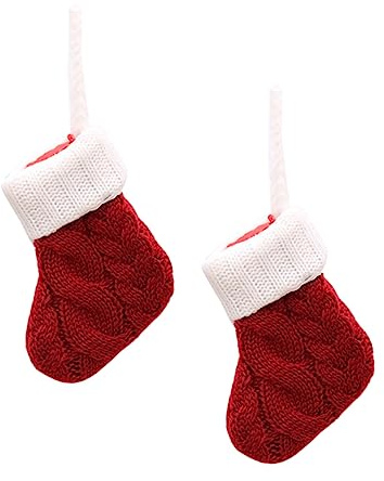 Ciieeo Quality Christmas Silverware Holders Cutlery Fork Spoon Socks Knitted Stockings Tableware Bag Holiday Decorations