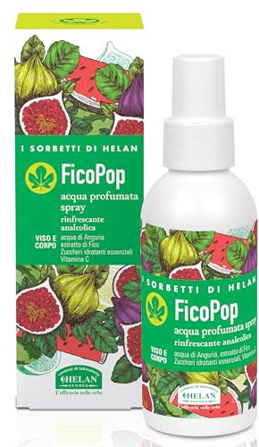 Helan I Sorbetti FicoPop - Acqua Profumata Spray Corpo e Viso Rinfrescante Tonificante con Vitamina C, Anguria e Fico - Profumo Leggero, Naturale, Analcolico e Idratante con Zuccheri Essenziali, 100ml