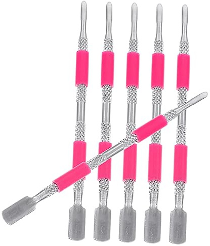SHERCHPRY 6 Stück Teiliges Nagelhautentferner Hochwertige Nagelwerkzeuge für Maniküre Pediküre Doppelseitiger Cuticle Pusher für Fingernägel und Fußnägel für Nail Art Nagelpflege