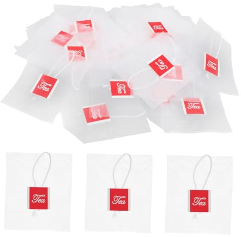 BESTYASH Bustine Filtro Per Tè Sfuso Resistenti Alte Temperature 5,8x7 Cm Nylon Infusore Per Tè Ai Fiori e Tisane 100 Pezzi Per Preparazione Bevande Calde