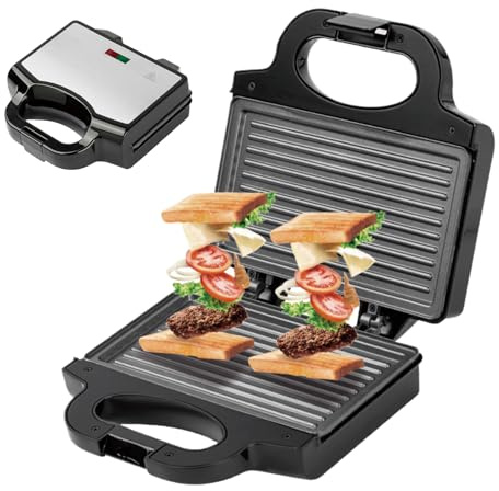 Macchina Per Sandwich,Piastra Elettrica Per Panini Con Luce Indicatore,Macchina Per La Colazione In Cucina | Per Waffle Formaggio Hamburger Colazione Pranzo Cena Cucina Appartamento Dormitorio