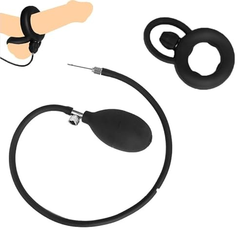 Man Fitness Stretching TräNing UppblåSbar Ring TillbehöR, Inomhus Roligt TräNingsverktyg, öKar UthåLlighet, Semester, Par GåVa (Svart)