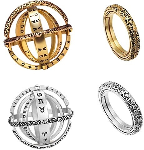 Uanqfegy Fidget Spinner Ring dekompressionsleksak, manuell anti-stress spinner ring för ångestlindring handleksak