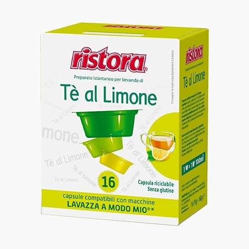 I0561 128 CAPSULE RISTORA TE' AL LIMONE COMPATIBILE LAVAZZA A MODO MIO