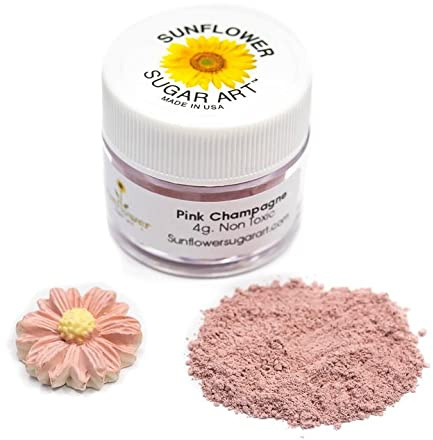 Pink Champagne Petal Dust | Light Pink Matte Powder | Premium Decoration Dust for Cake Accessories | Sugar Fondant Powder | DIY Crafting | Non-Toxic | Pigmento Rosa | 4 Grams