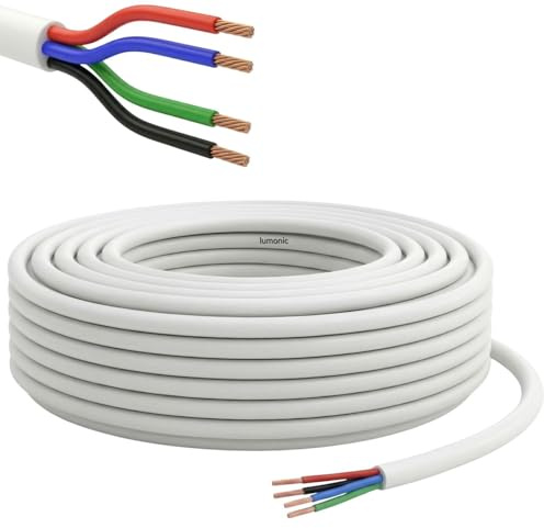 Lumonic 4x0,34mm² RGBW LED Steuerleitung 100m | ummanteltes 5 adriges Kabel flexibel | LiYY Verlängerung, Stromkabel, LED Zuleitung, Steuerkabel
